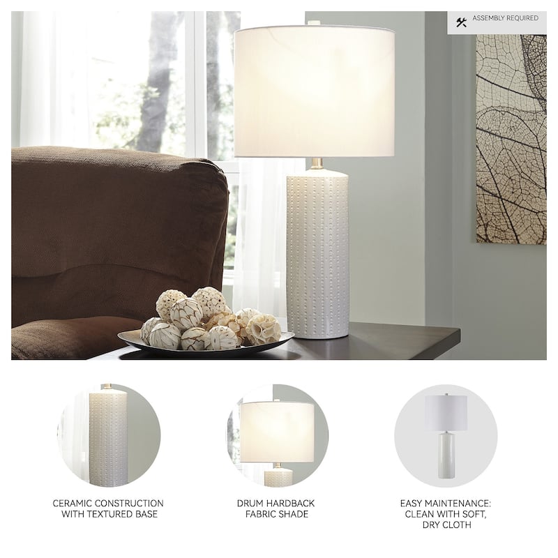 Steuben White 25 Inch Table Lamps - Set of 2