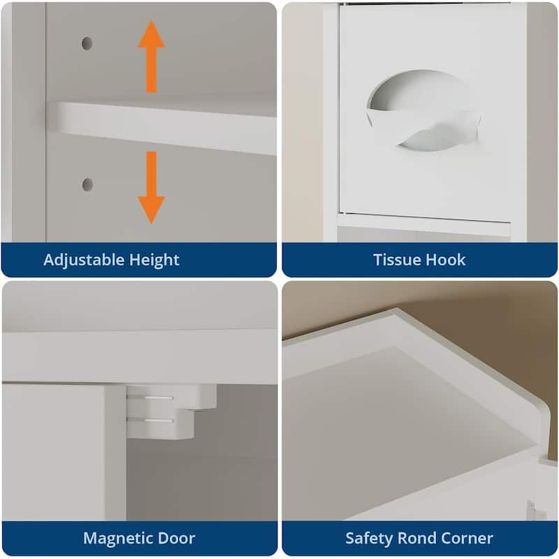Over The Toilet Storage Cabinet With Barn Door, White Above Toilet Storage Cabinet