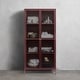 preview thumbnail 2 of 18, Rye Studio Brianne Metal & Glass 75" Display Cabinet Red