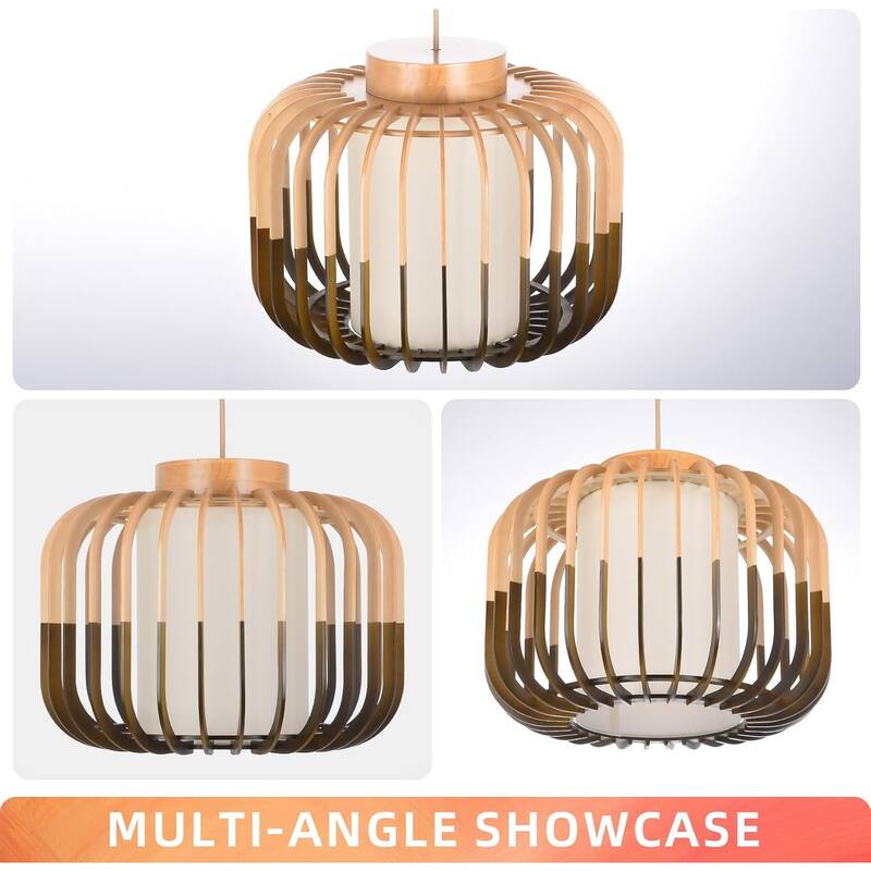 1 light rustic chandelier light brown hanging light wood pendant light