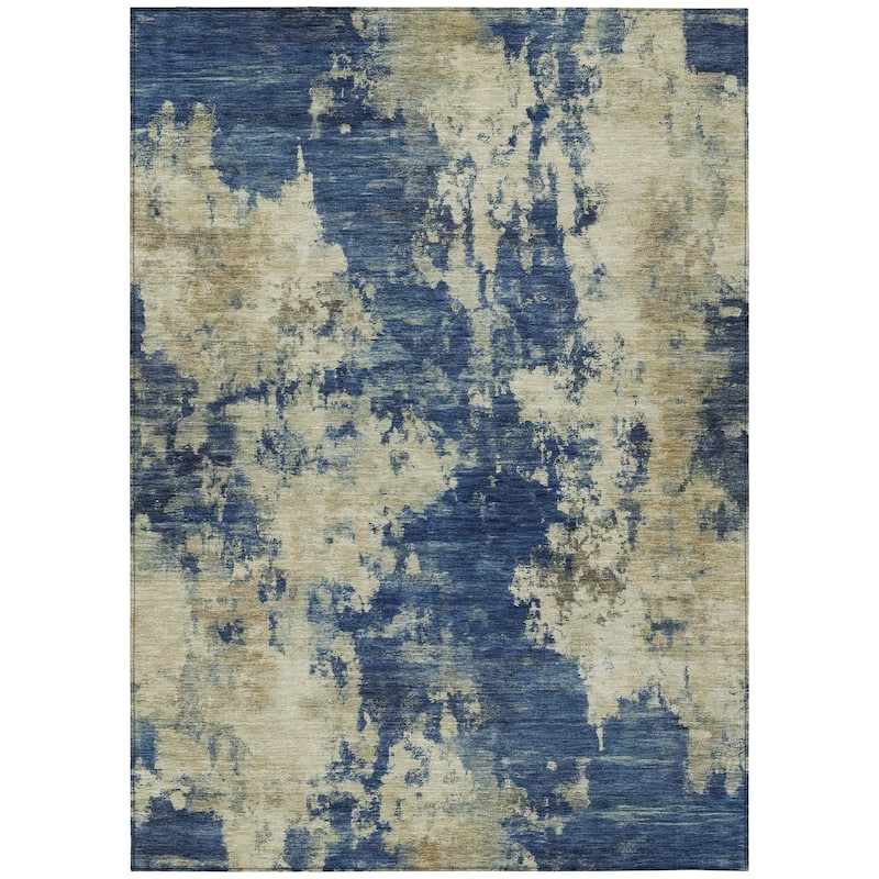 HomeRoots Abstract Transitional Rectangle Outdoor Rug
