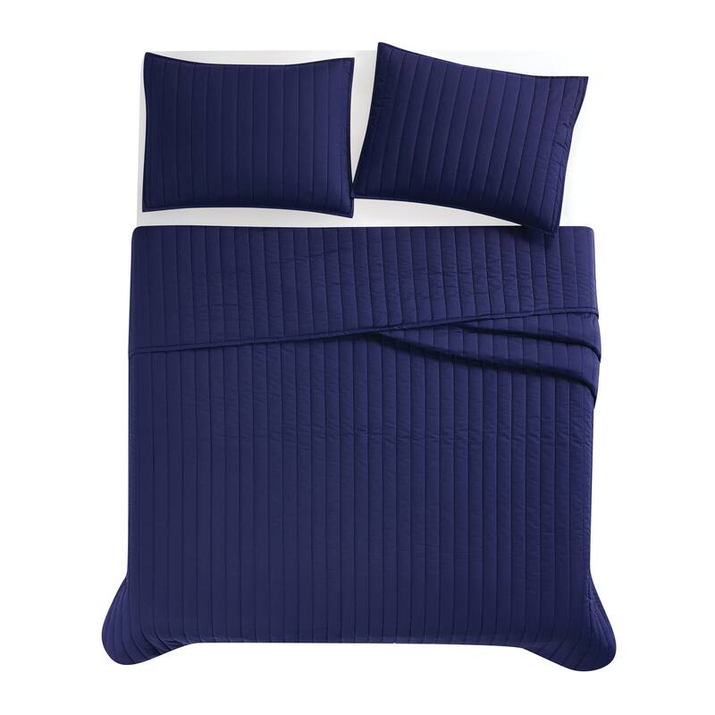 Brooklyn Loom Solid Cotton Percale Quilt Set