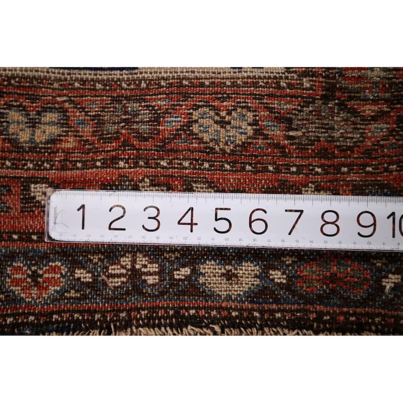 Pre-1900 Antique Vegetable Dye Senneh Persian Wool Carpet - 4'0" x 11'7"