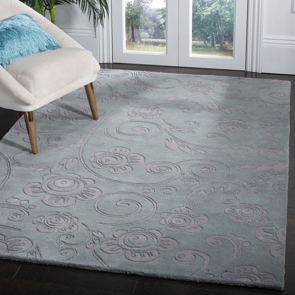 SAFAVIEH Handmade Soho Scrolls Grey New Zealand Wool Rug On Sale