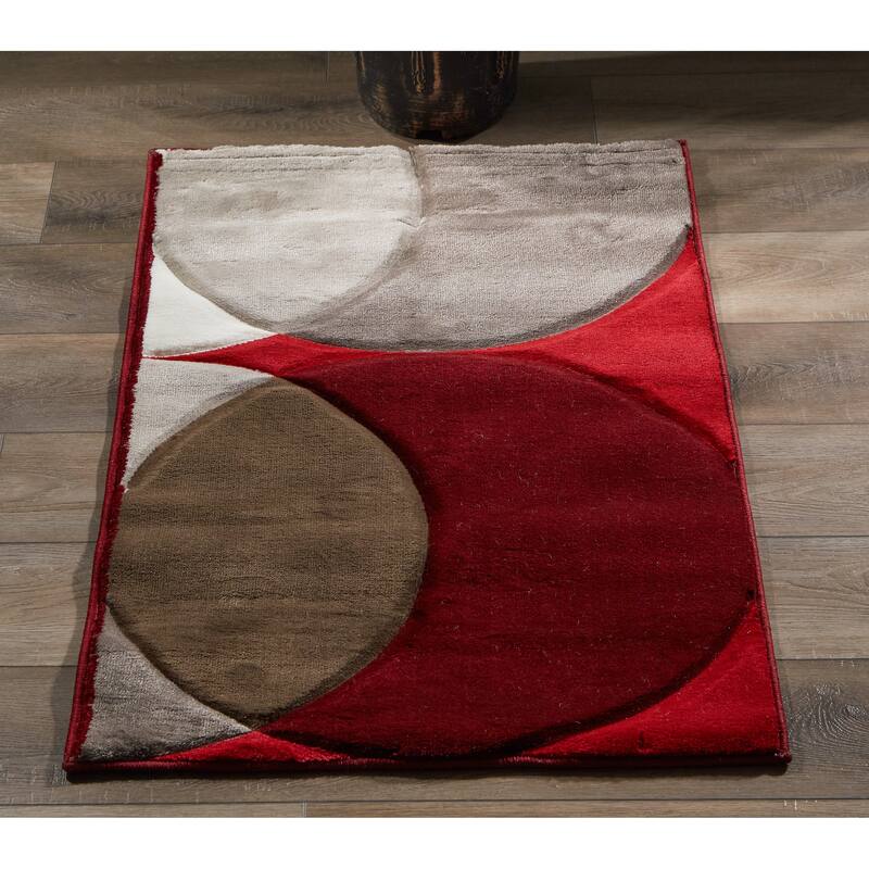 Rhodes Collection Abstract Circle Area Rug