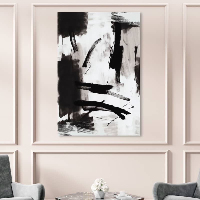 Wynwood Studio Abstract Back of Your Mind Black and Modern & Contemporary Wall Art Canvas Print - 54 x 36
