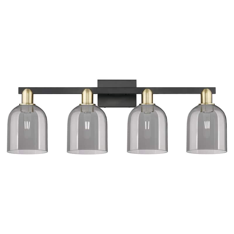 Innovations Lighting 716-4W-12-33 Bella Vanity Bella 4 Light 33" Wide - Black Antique Brass / Light Smoke
