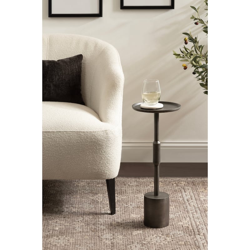 Kate and Laurel Truxton Pedestal Metal Table