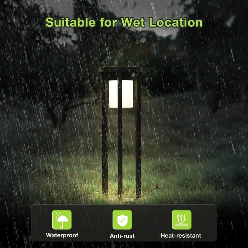 Solar Pathway Lights Outdoor LED Landscape Path Light with Dusk to Dawn Photocell Motion Sensor