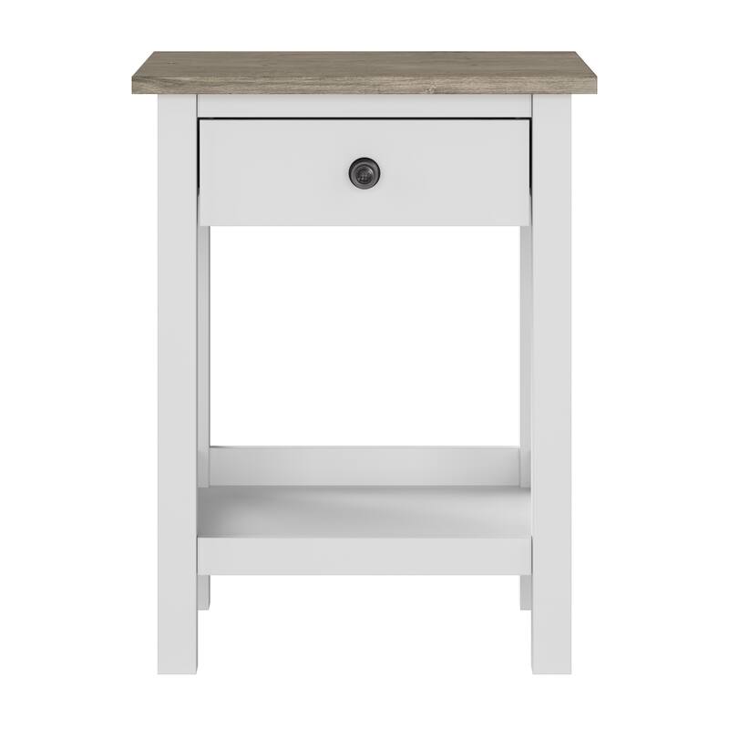 Bush Furniture Mayfield Farmhouse Living Room End Table.