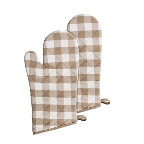Buffalo Check 2-Pack Oven Mitt, 7x13 Inches