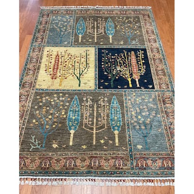 HERAT ORIENTAL Handmade Afghan Mogul Design Wool Rug - 5'6" x 7'10"