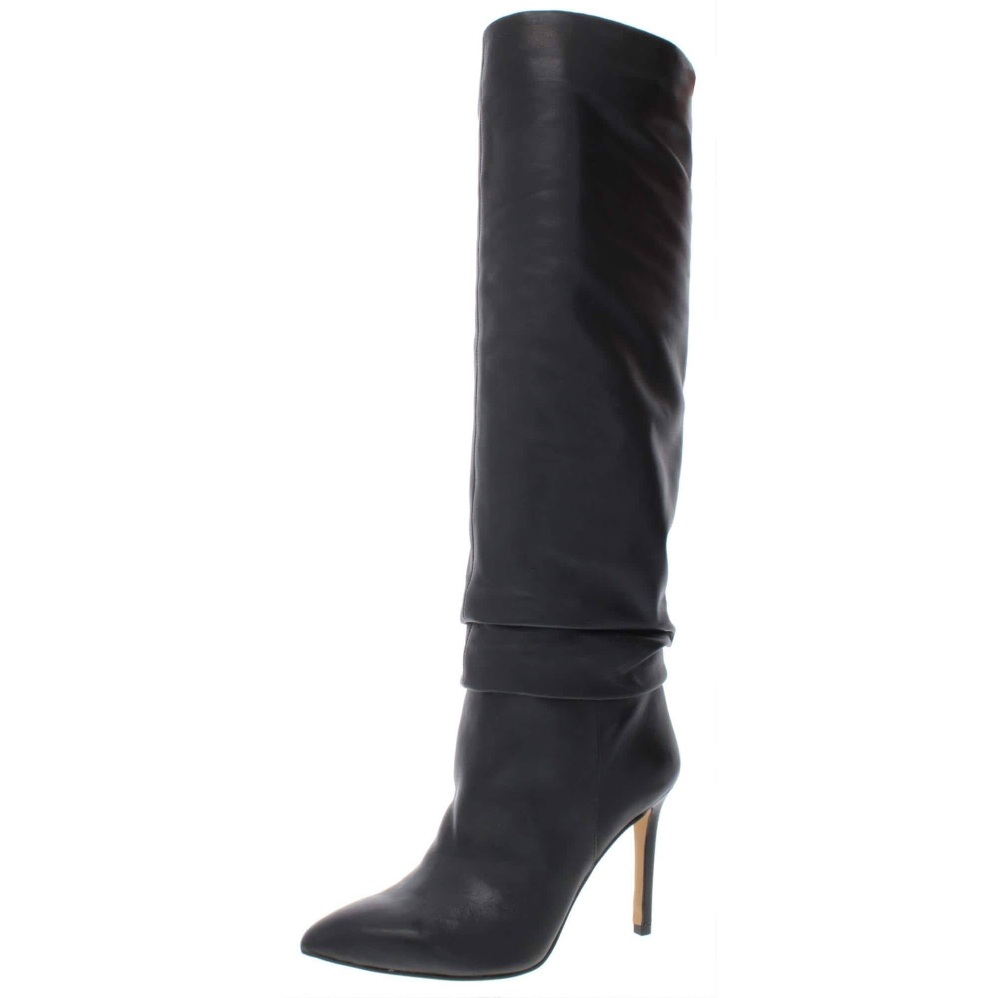 kashiana leather scrunch over the knee boots