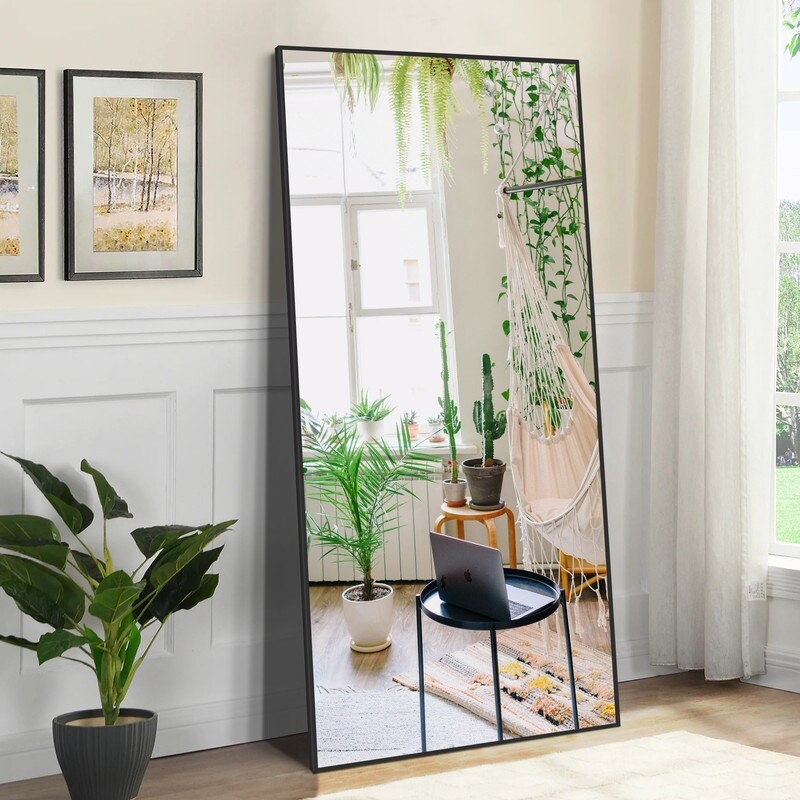 BED & BATH BEYOND ウォールミラー 　鏡　ミラー　46x56 Glam Large Rectangular Full-length Floor Mirror Wall Mount for