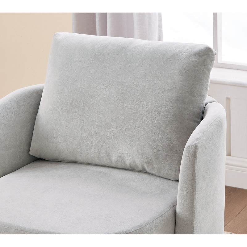 Armchair Barrel Chair with Cushioned Backrest and Soft Armrests, Swivel Chair Accent Chair Lounge Chair