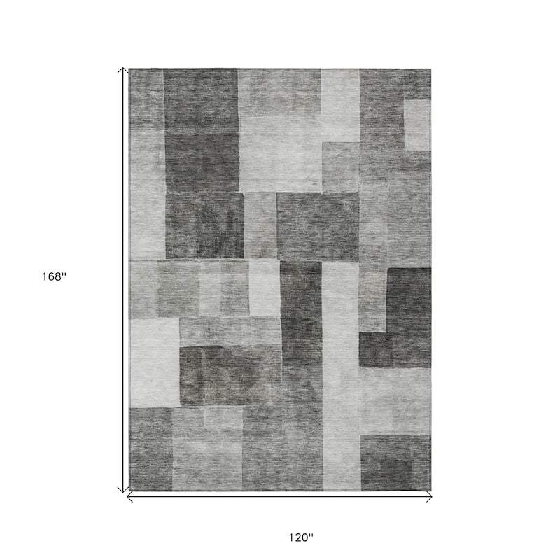 HomeRoots Geometric Transitional Rectangle Outdoor Rug