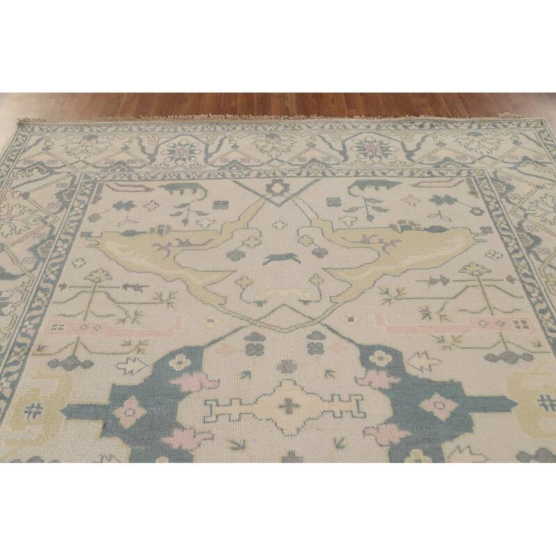 Oushak Oriental Area Rug Hand-Knotted Wool Carpet - 8'2" x 9'10"