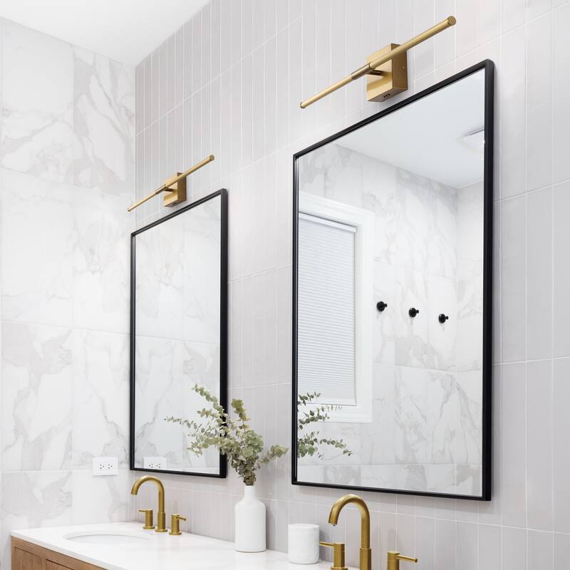 28" Dimmable Integrated LED Metal Wall Sconce, by JONATHAN Y