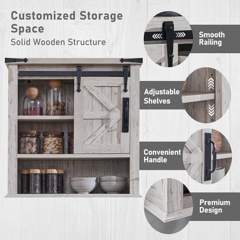 Farmhouse Bathroom Wall Cabinet, Medicine Cabinet, Storage Cabinet