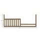 preview thumbnail 2 of 0, Westfield 55" Wide Traditional Toddler Guard Rail, Harvest Brown