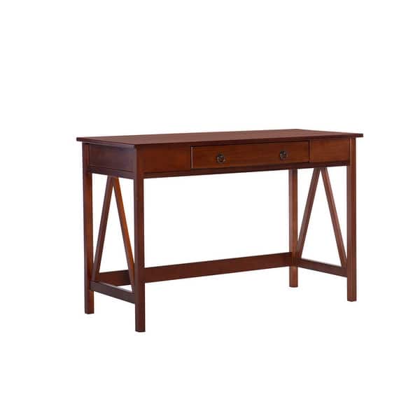 slide 2 of 14, Linon Cranesbill Antique Tobacco Writing Desk Antique Tobacco