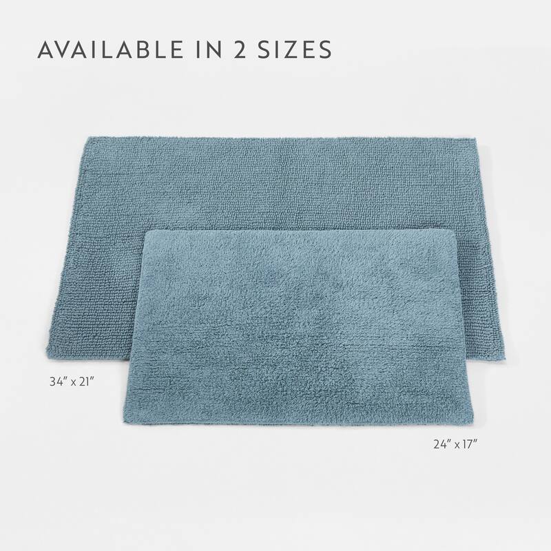 Becky Cameron 100% Cotton Reversible Solid Bath Mat