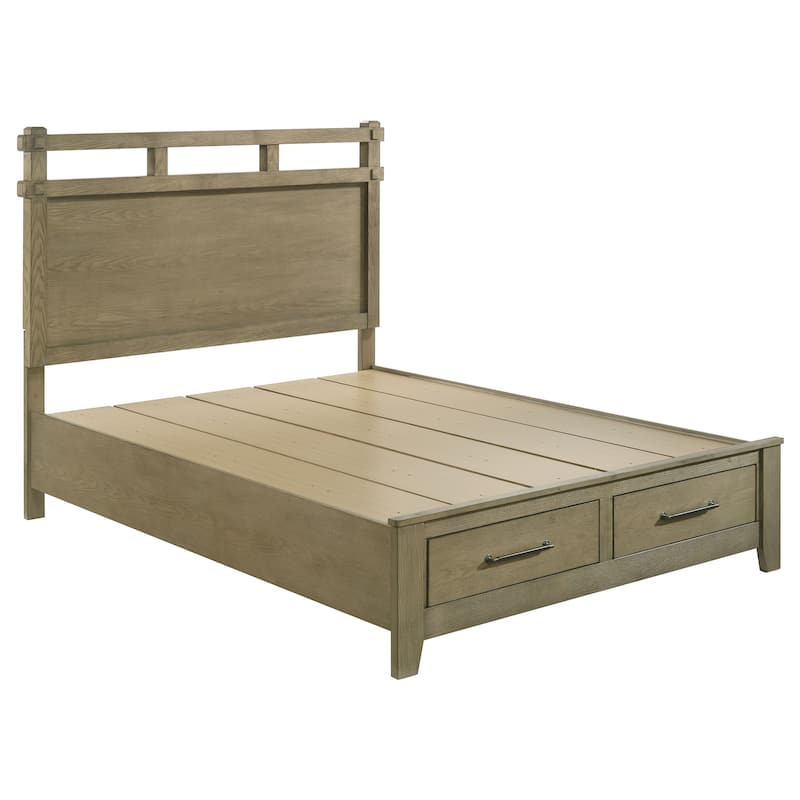 Hazlewood 59-inch Storage Bed Vineyard Oak - Queen
