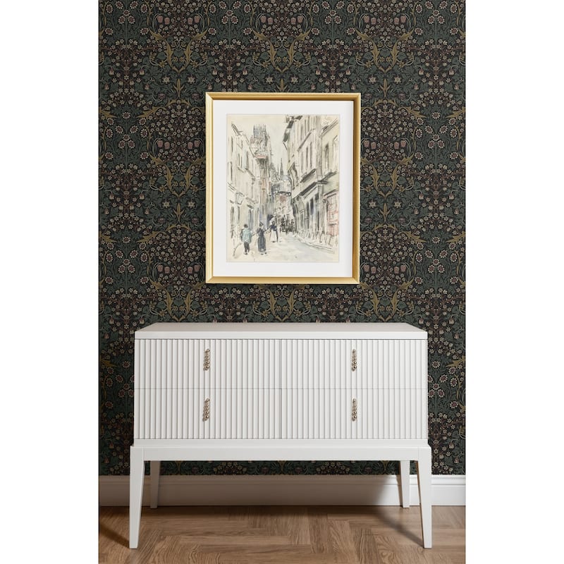 Seabrook Designs Victorian Floral Non-Woven Unpasted Wallpaper
