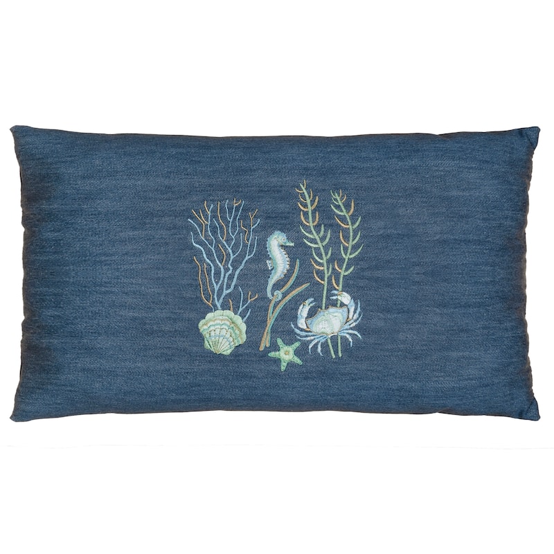 Authentic Hotel and Spa Denim Decorative Pillow Cover, 13" x 21" - Aaron