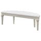 preview thumbnail 9 of 12, Evangeline Upholstered Demilune Bench Ivory and Silver Oak