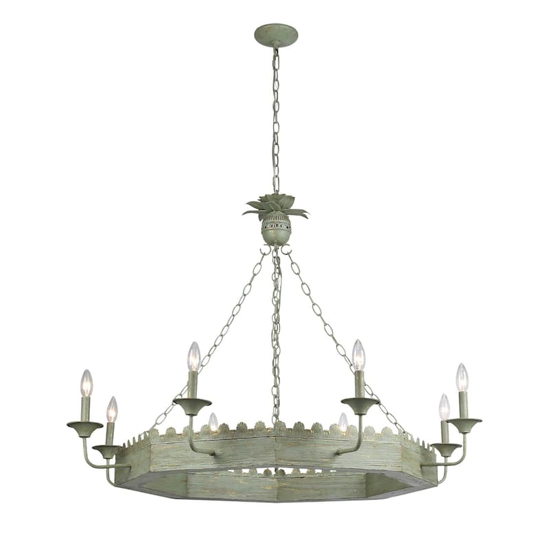 Golden Lighting 0838-8 Finley 8 Light 42" Wide Pillar Candle Style