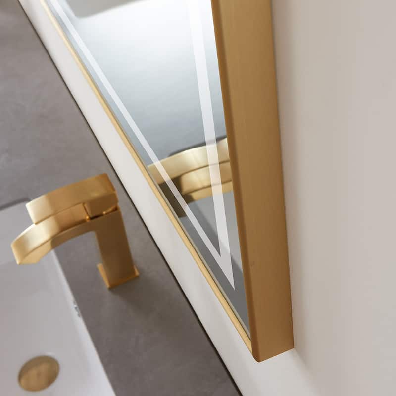 72" Rectangular LED Lighted Accent Bathroom/Vanity Wall Mirror - 72