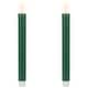 preview thumbnail 8 of 16, LED Flickering Flameless Taper Honeycomb Christmas Candles - 9.5" - Set of 2