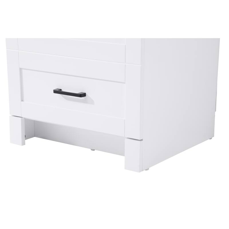 Fresco 16-28 Inch Bath Storage Glass Cabinet