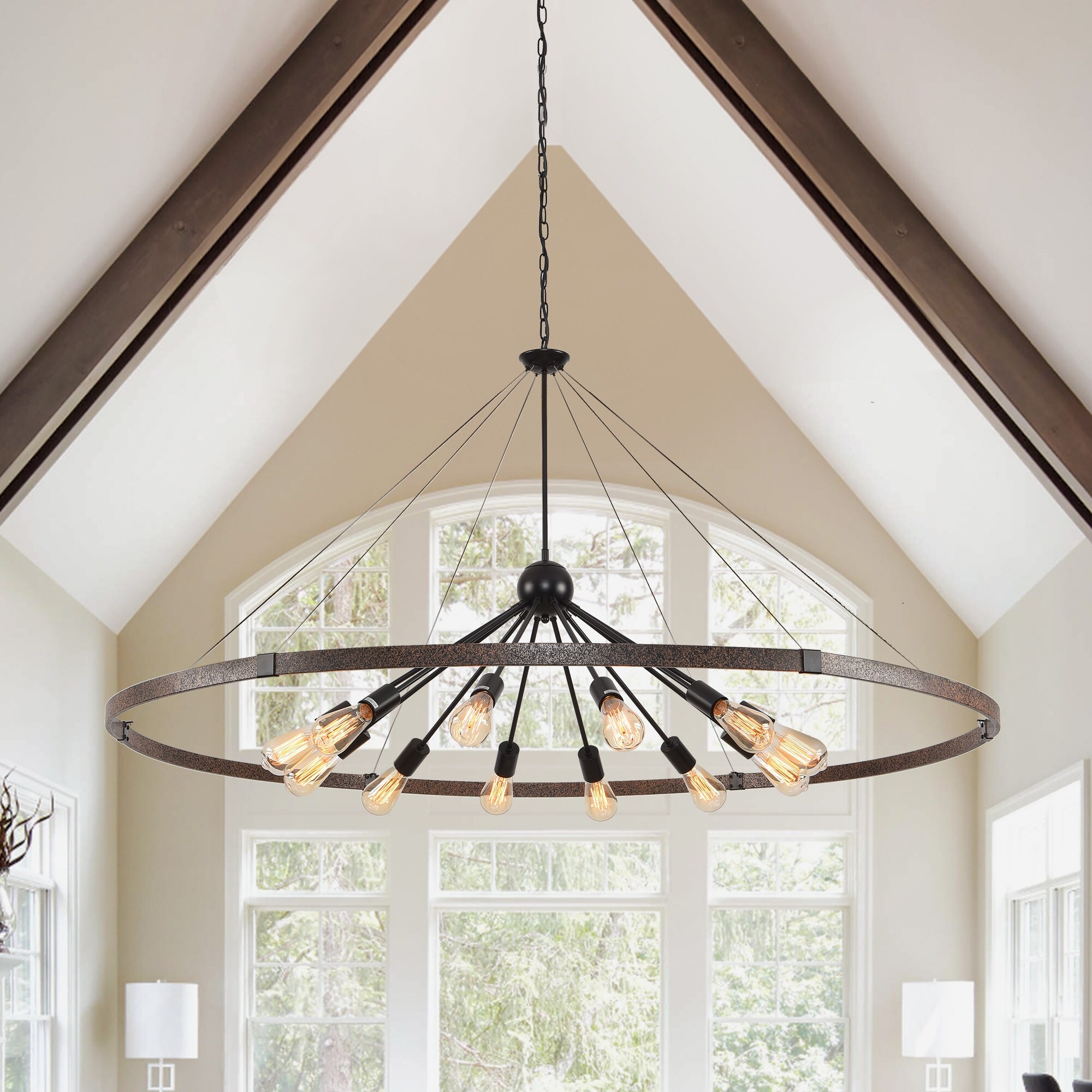 Flush mount wagon wheel light sale
