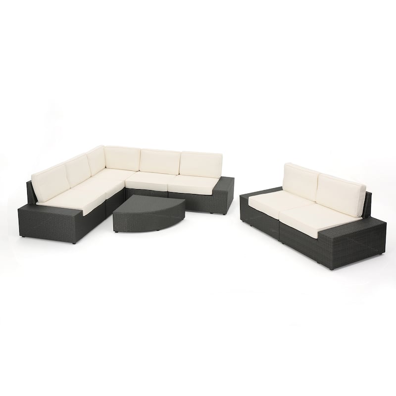 Santa Cruz Outdoor 8-piece Sectional Set by Christopher Knight Home