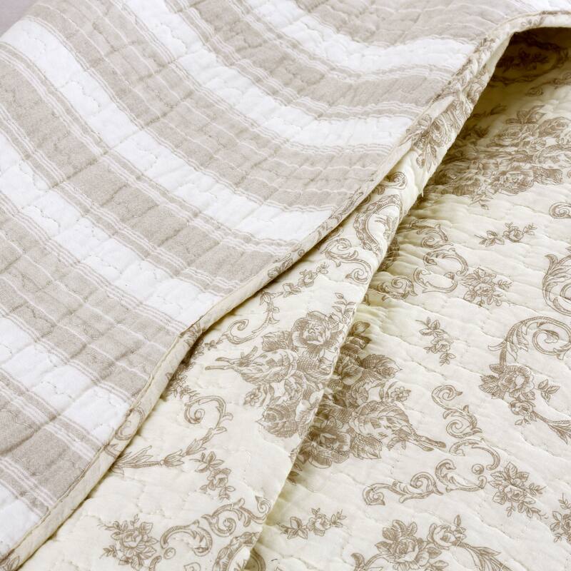 Gracewood Hollow Mekuli French Medallion 3-piece Quilt Bedding Set