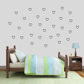 Outlined Hearts Wall Decal Pack | Overstock.com Shopping - The Best Deals on Quotes & Sayings | 32350065