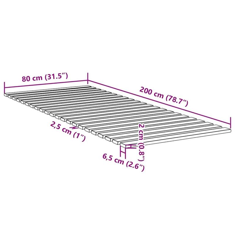 vidaXL Bed Slats Frame Mattress Support Bedroom Furniture Solid Wood Pine