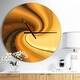 preview thumbnail 1 of 7, Designart 'Brown Waves Curved Texture' Oversized Modern Wall CLock