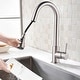 preview thumbnail 8 of 13, Proox Commercial Single Handle Pull Down Sprayer Kitchen Sink Faucet with Soap Dispenser