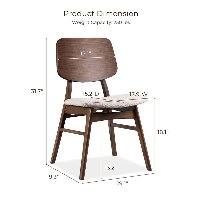 Furniture of America Beau I Mid-century Walnut 7-Piece Oval Dining Table Set