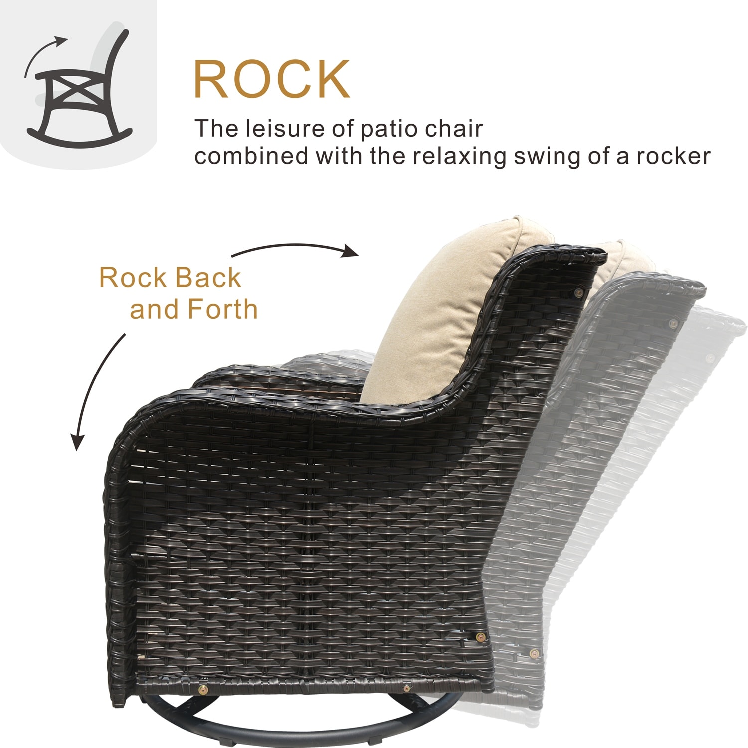 Patio chairs that rock and swivel cheap