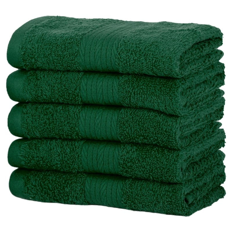 Pure Cotton 600 GSM Absorbent Washcloths 12x12 Inch by Ample Decor - 5 Pcs