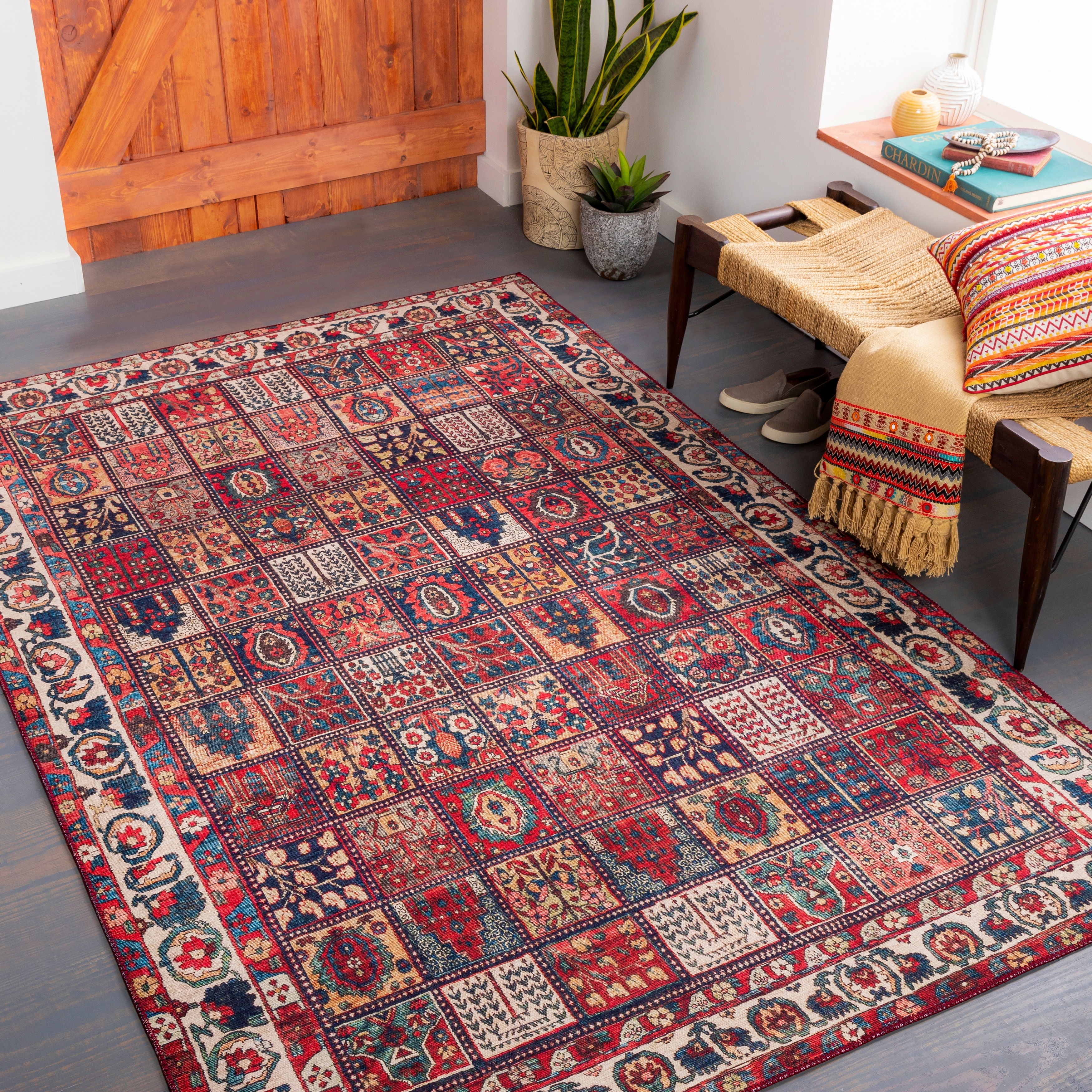 Artistic Weavers Sacha Persian Patchwork Printed Area Rug - Bed