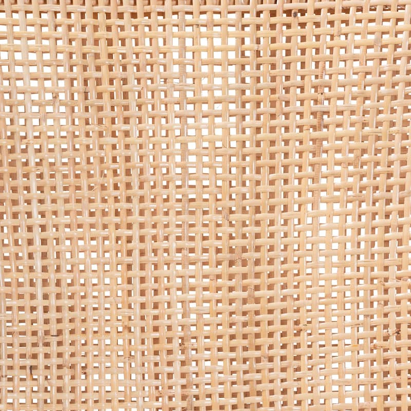 Beata Natural Rattan Dining Chair - Handcrafted Wingback Accent Chair with Removable Cushion, Coastal Boho Seating