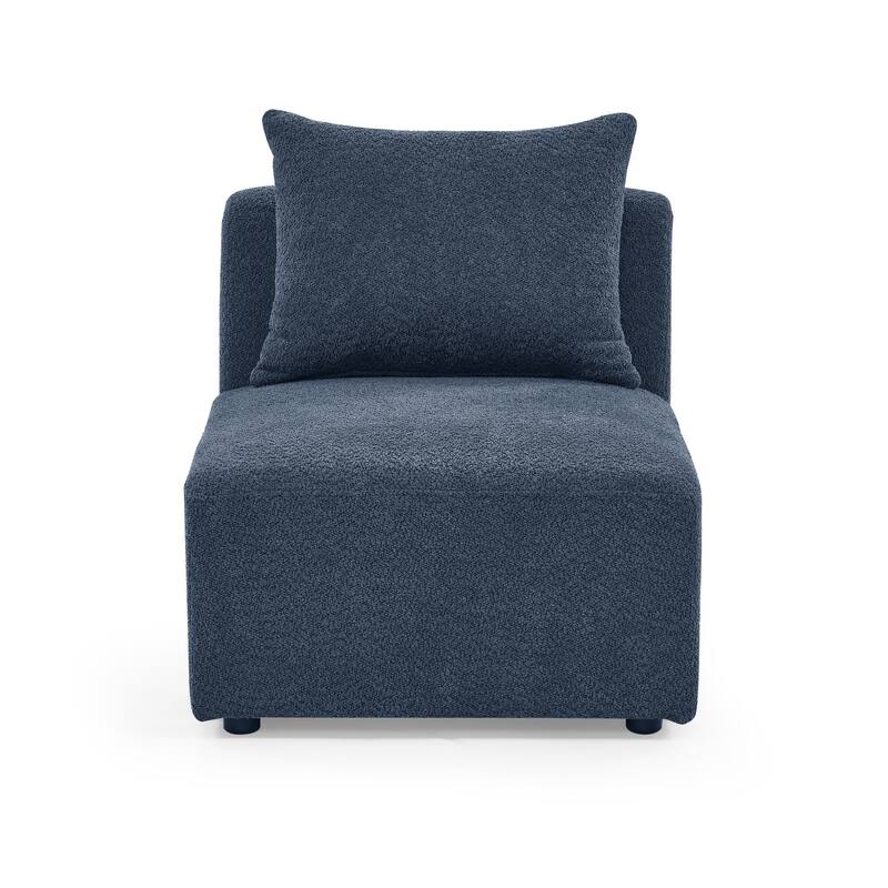 Single Chair for Modular Sofa,Sturdy solid wood frame, loop yarn fabric