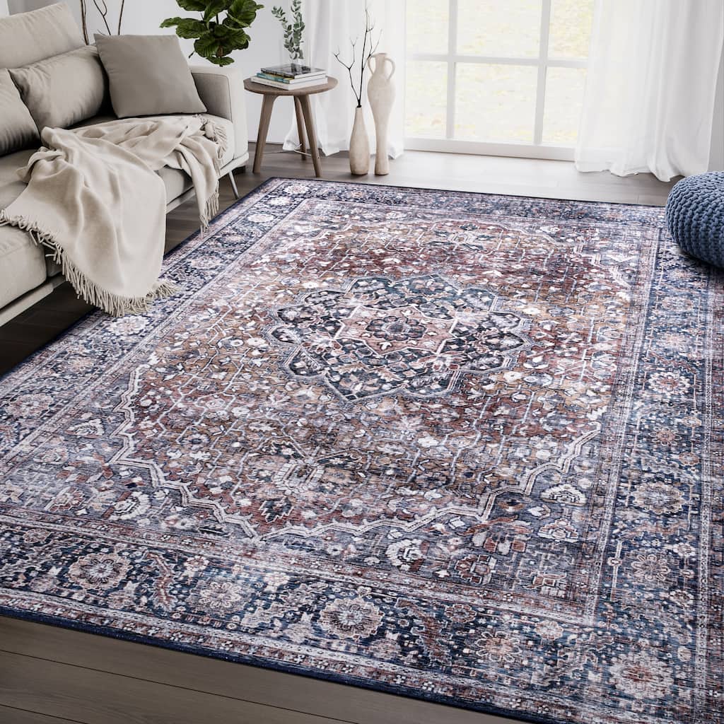 Abani Rugs Lola LOL130A Vintage Blue Terracotta Area Rug