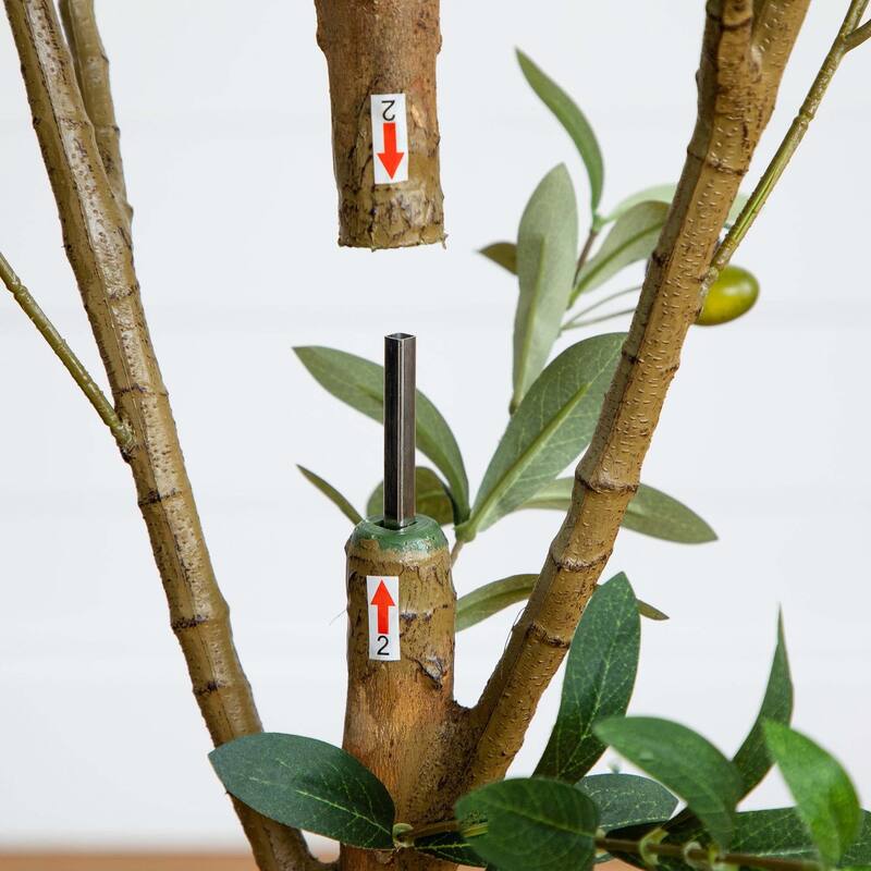 Potted Olive Artificial Tree - 8' - Green