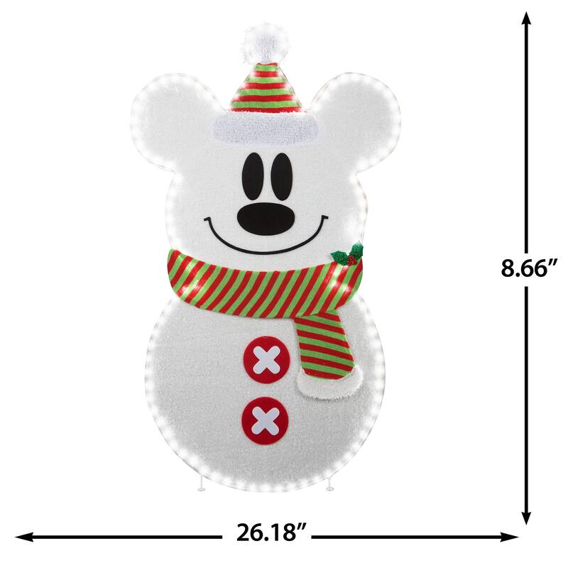 Holiday Flat-Tastics-Mickey Stylized Snowman-45"-Disney